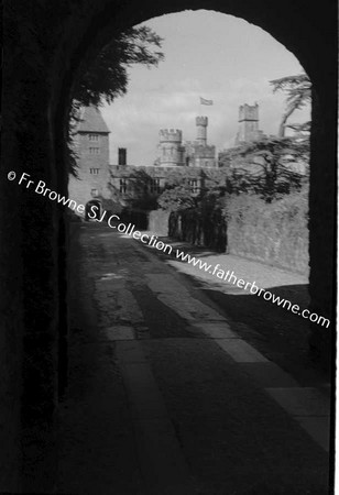 LISMORE CASTLE  APPROACH THROUGH ARCHWAY